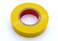 Cinta eléctrica amarilla del aislamiento del PVC del pegamento de goma grueso de 0.10m m - de 0.22m m